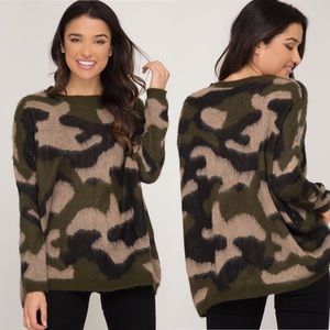 Camo sweater